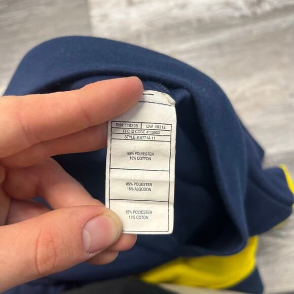 University of Michigan Track‎ Jacket Adidas 2000s Wolverines Blue Yellow Mens M - Picture 3 of 8